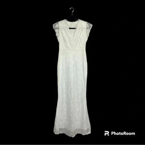 Francesca’s Bridal Collection White Lace Dress Wedding Bridal